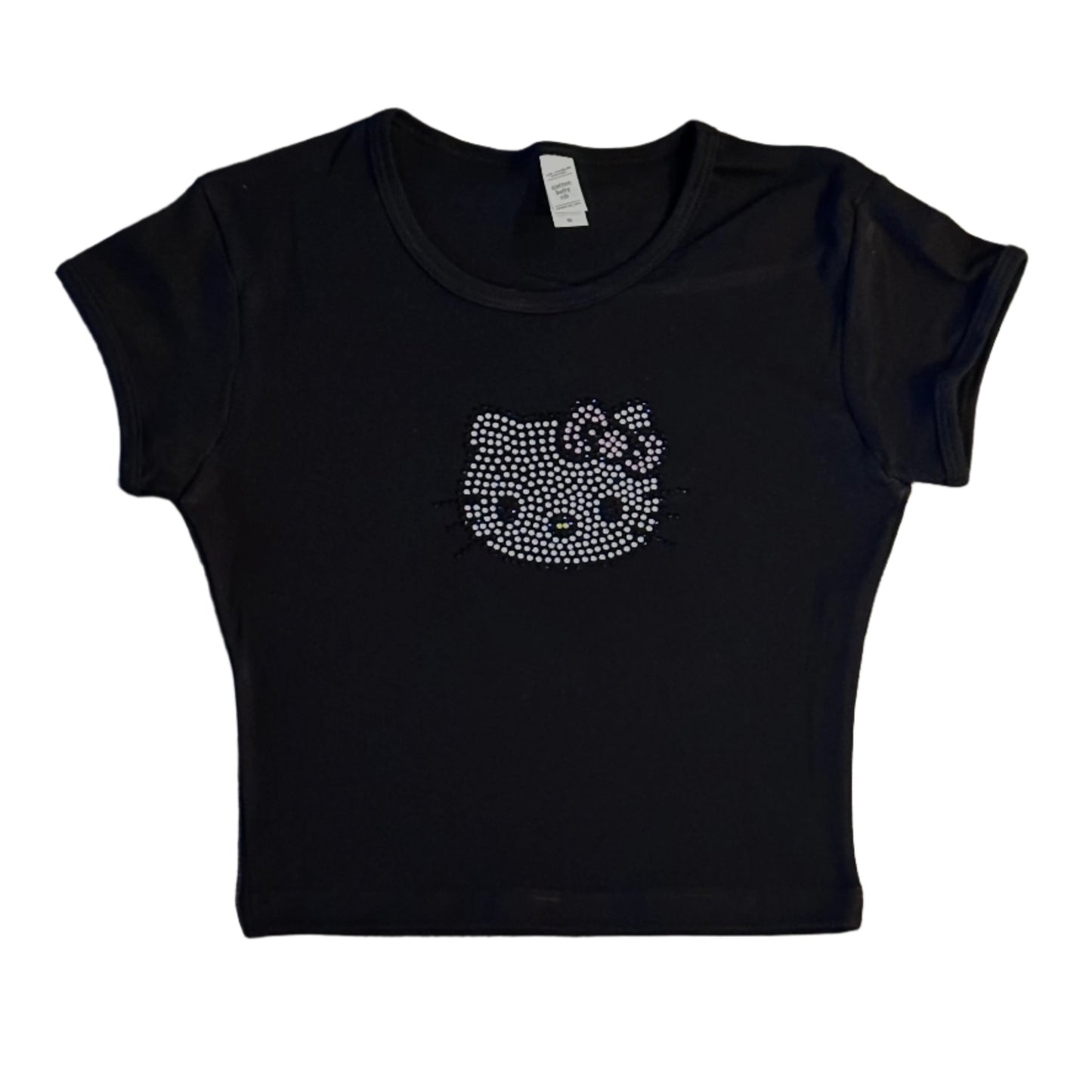 HELLO KITTY RHINESTONE CROP TOP