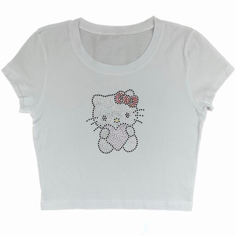 HELLO KITTY LOVE CROP TOP – Rosa x Rojas Clothing